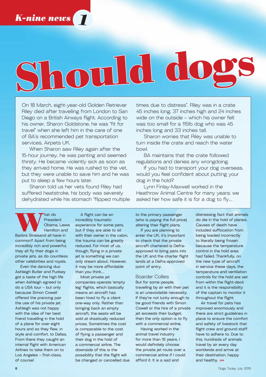 Dogs Today Magazine Preview Pages