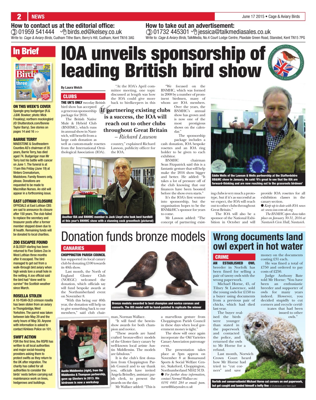 Cage & Aviary Birds Preview Pages