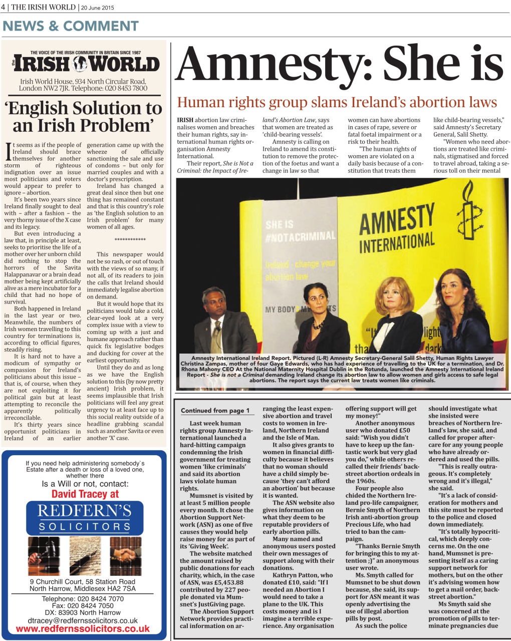 Irish World Preview Pages