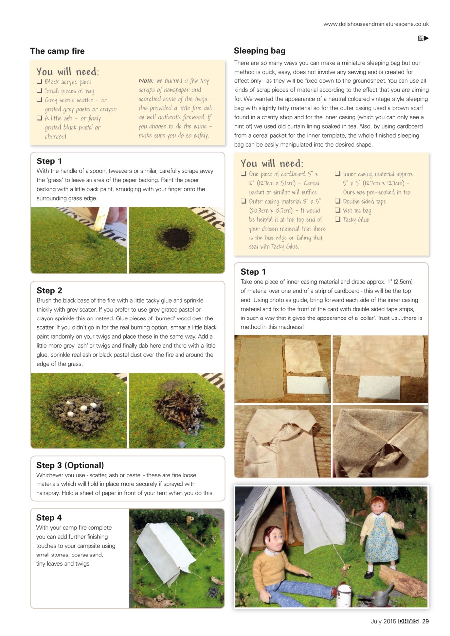 Dolls House and Miniature Scene Preview Pages