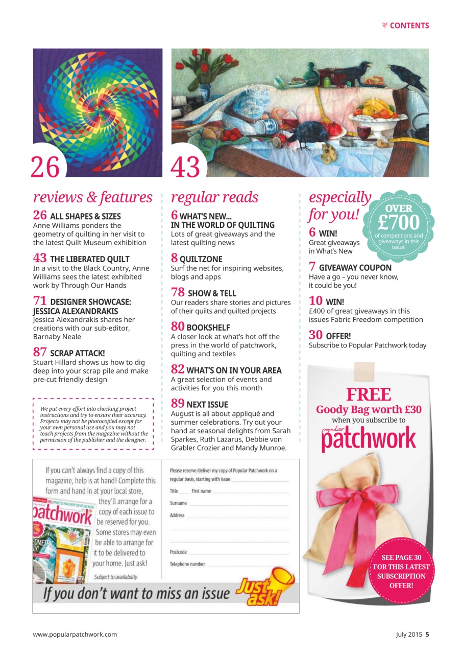 Popular Patchwork Magazine Preview Pages
