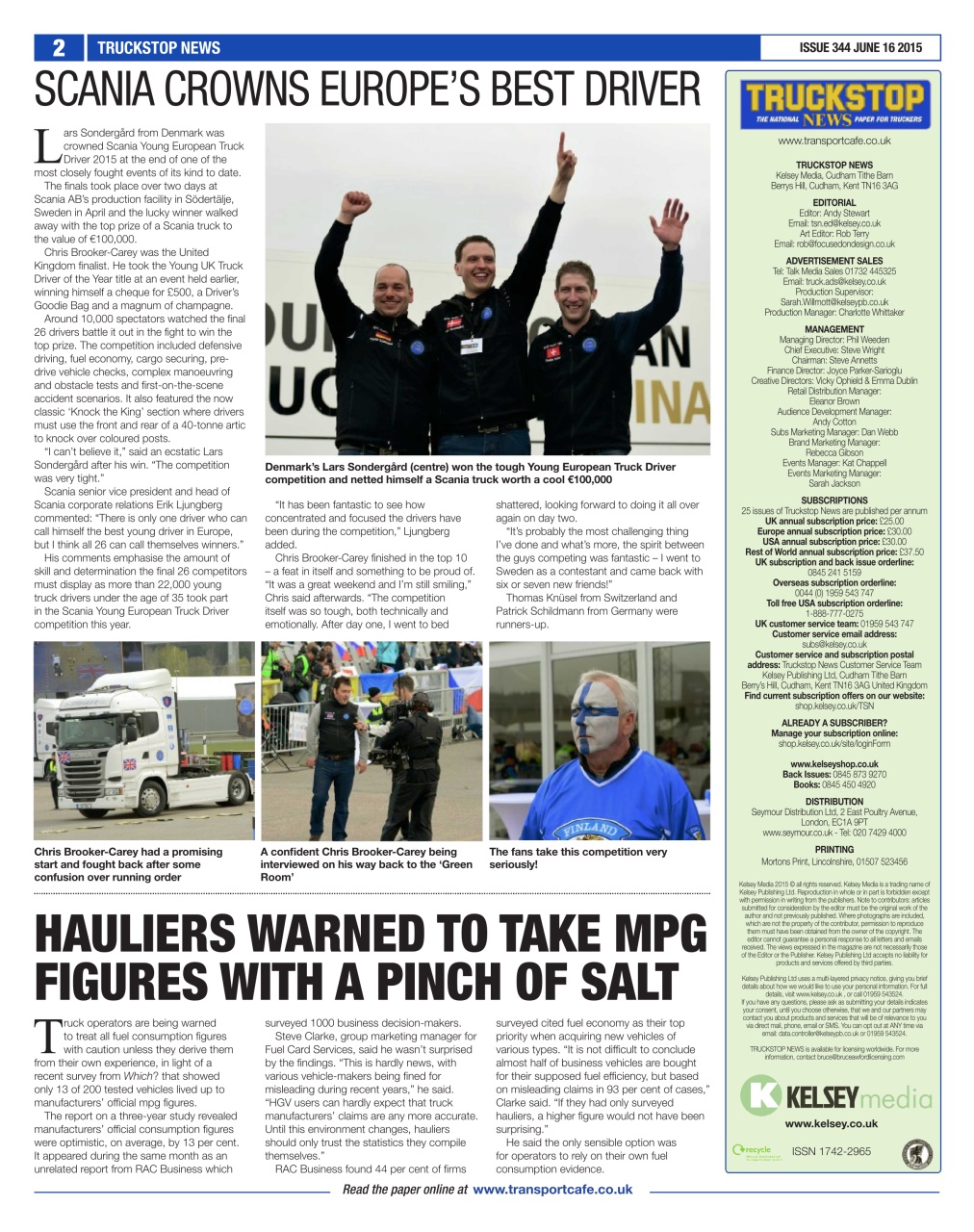 Truckstop News Preview Pages