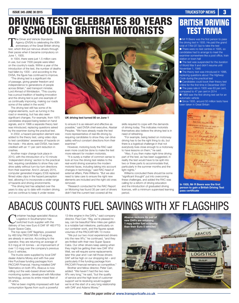 Truckstop News Preview Pages