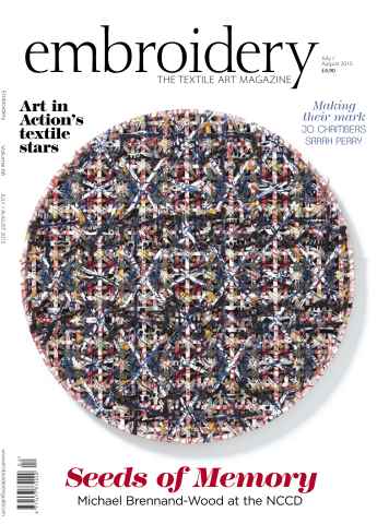 Embroidery Magazine issue July Aug 2015