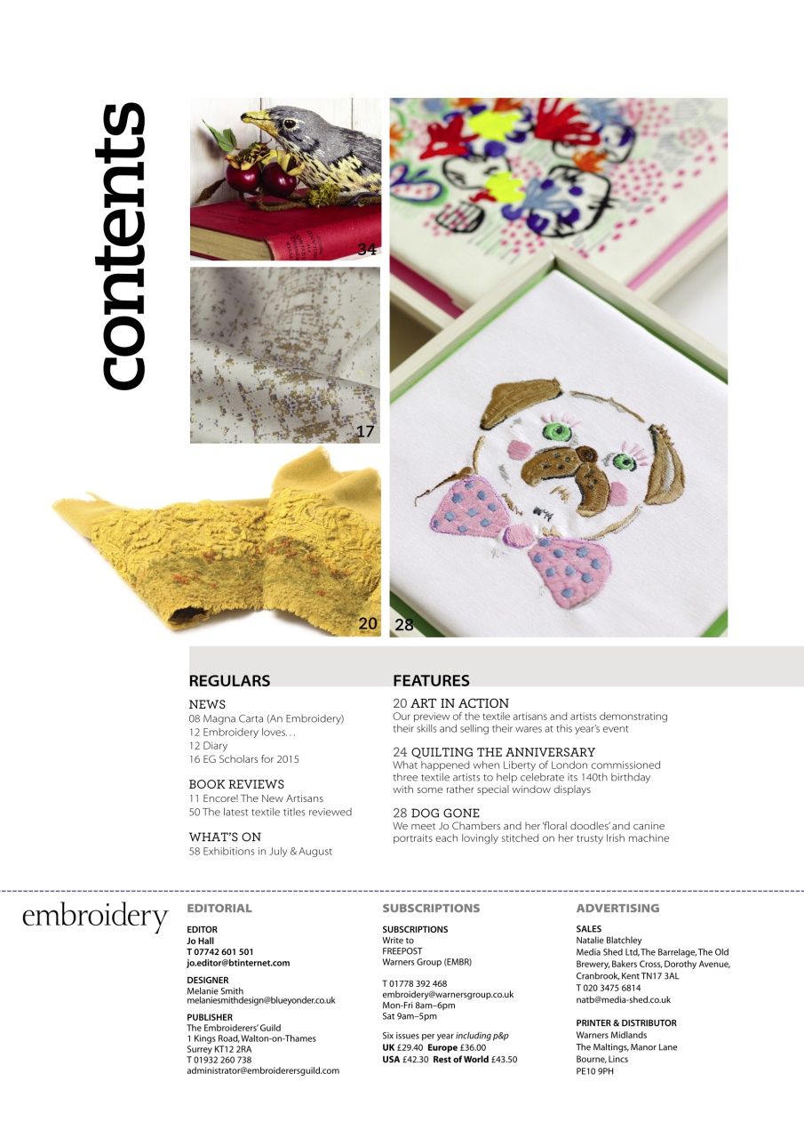 Embroidery Magazine Preview Pages