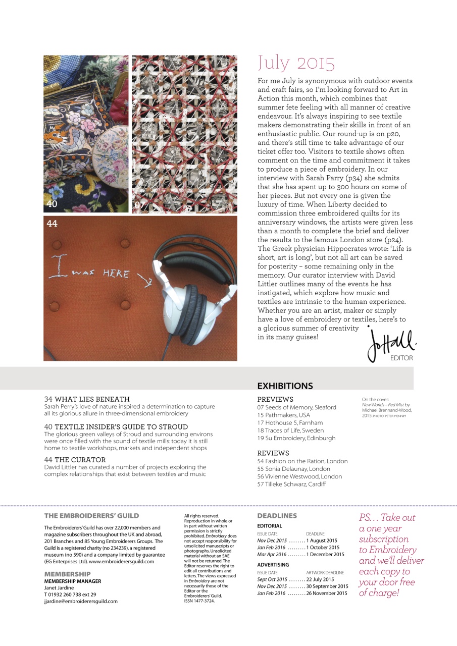 Embroidery Magazine Preview Pages