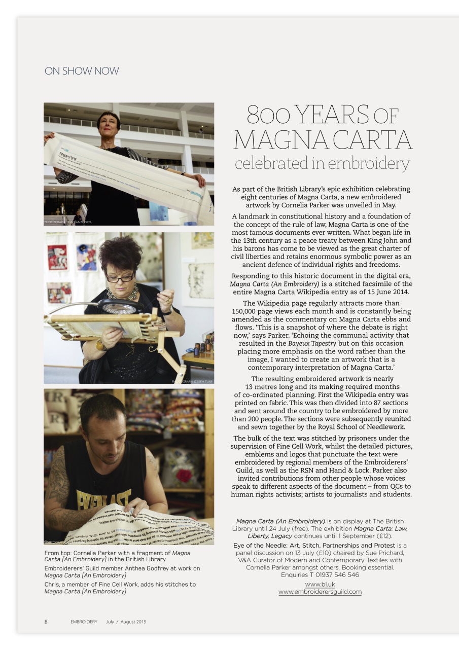 Embroidery Magazine Preview Pages