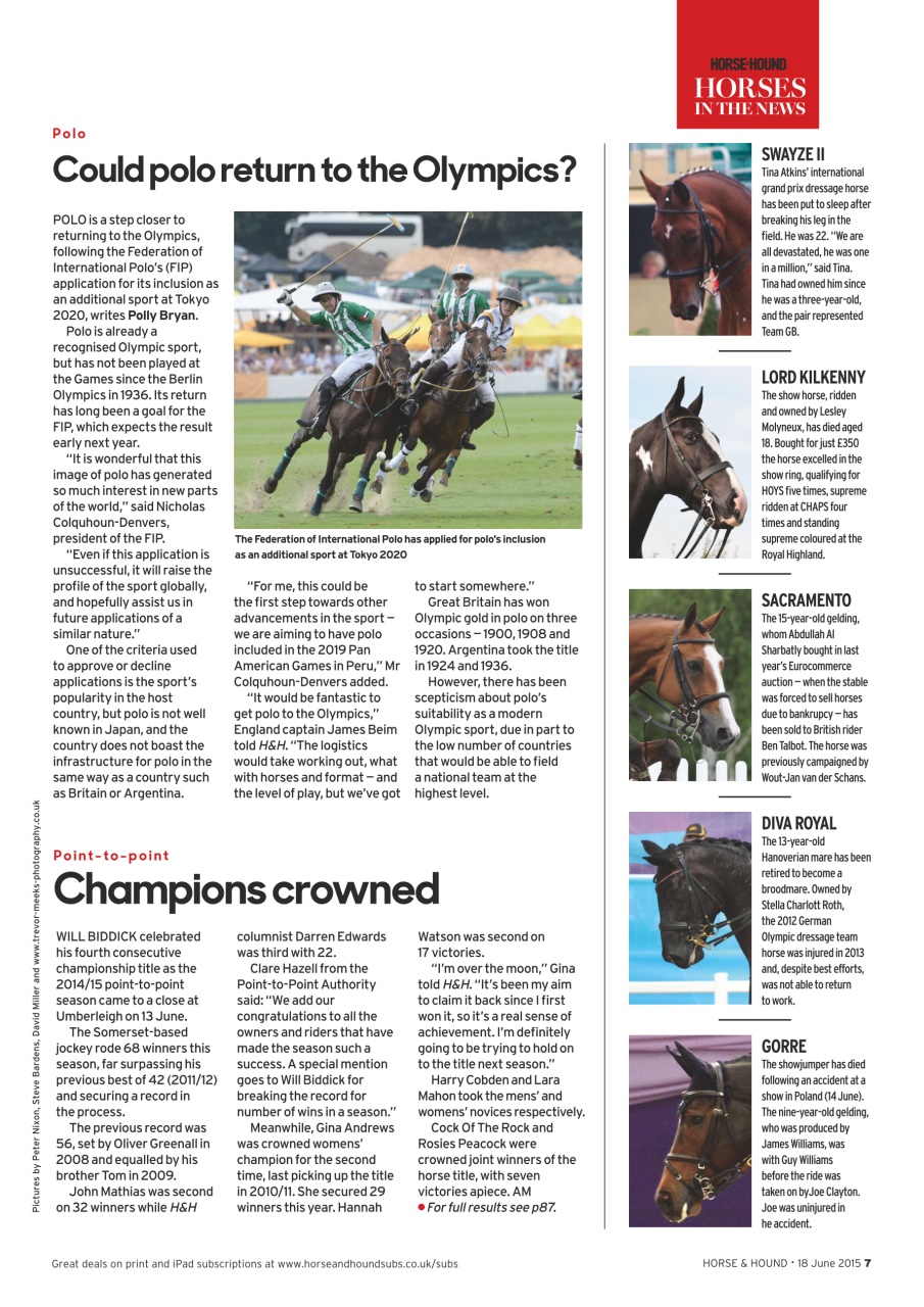 Horse & Hound Preview Pages