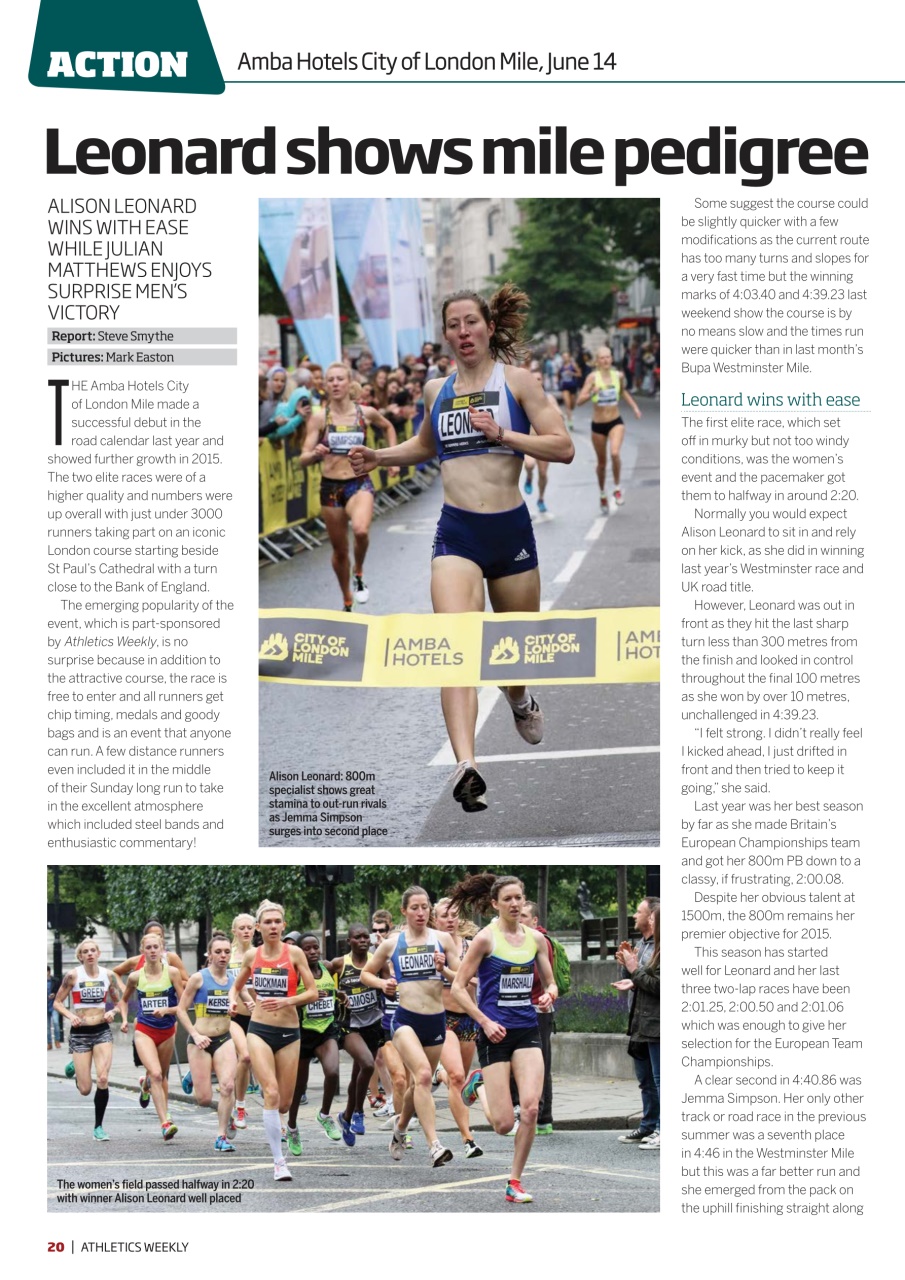 AW – Athletics Weekly Magazine Preview Pages