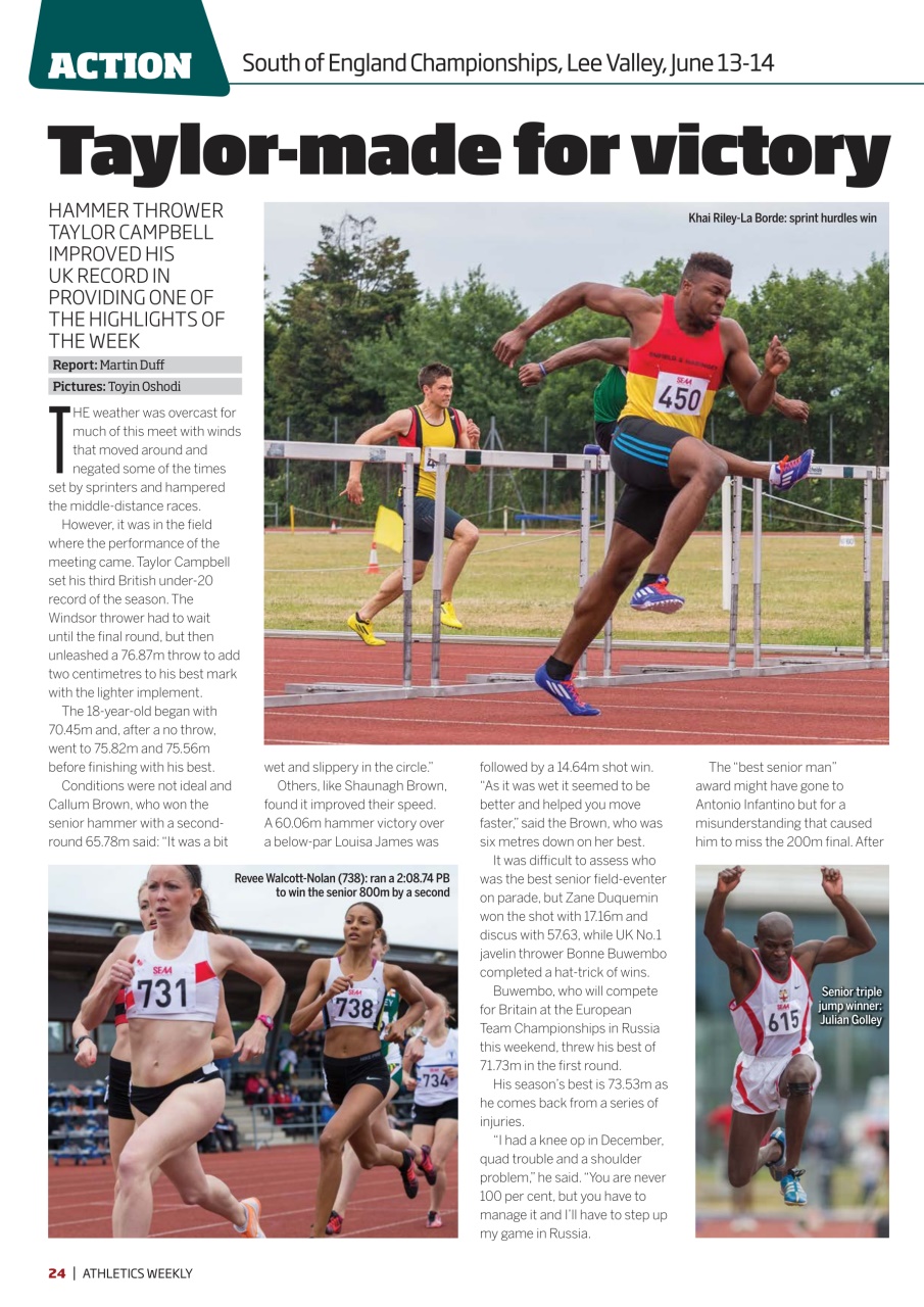 AW – Athletics Weekly Magazine Preview Pages