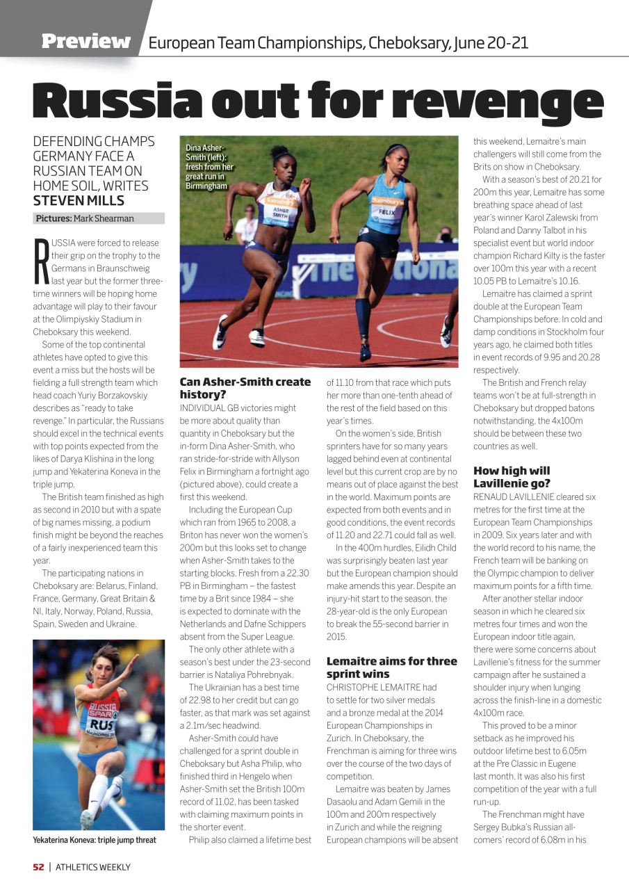 AW – Athletics Weekly Magazine Preview Pages