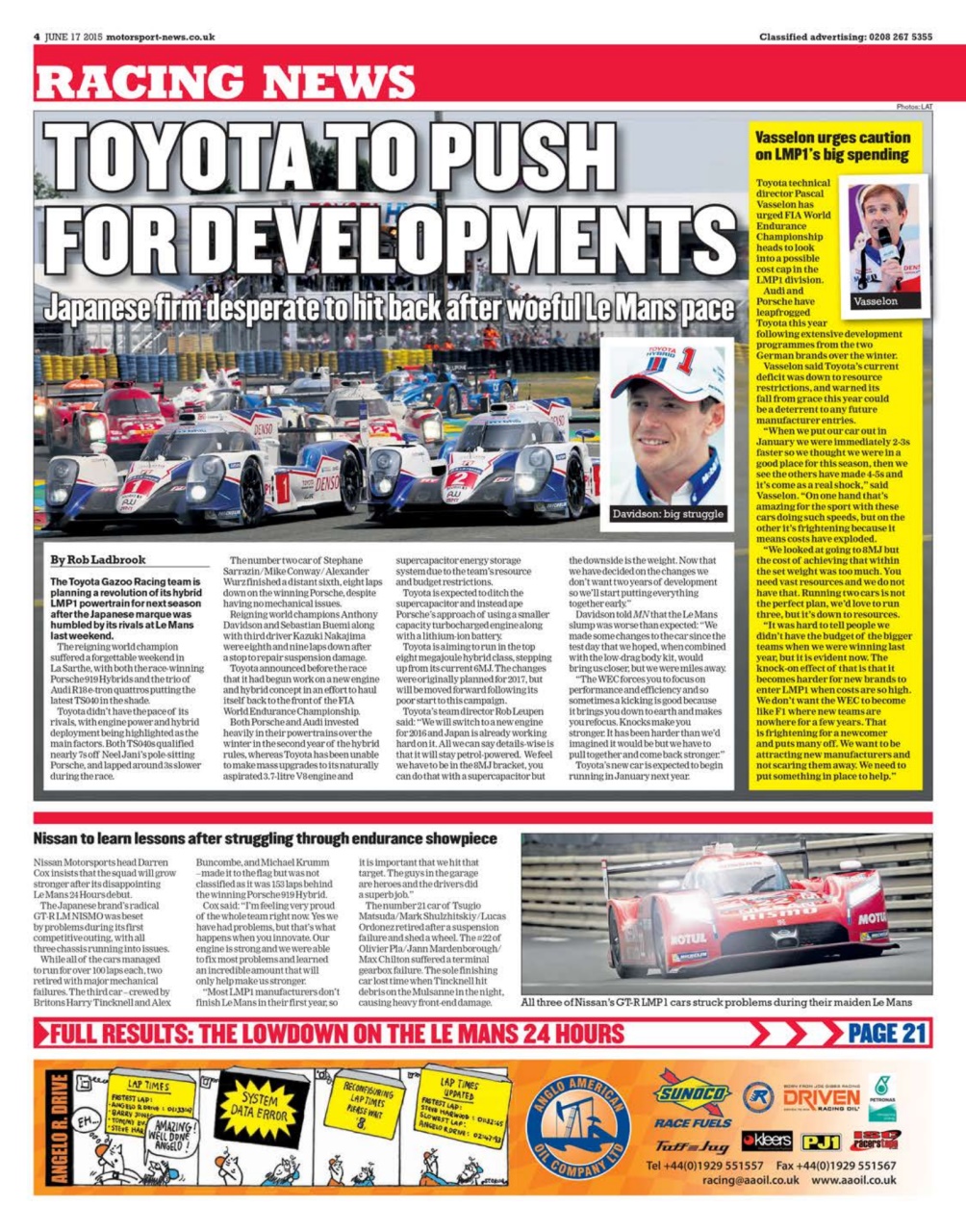 Motorsport News Preview Pages