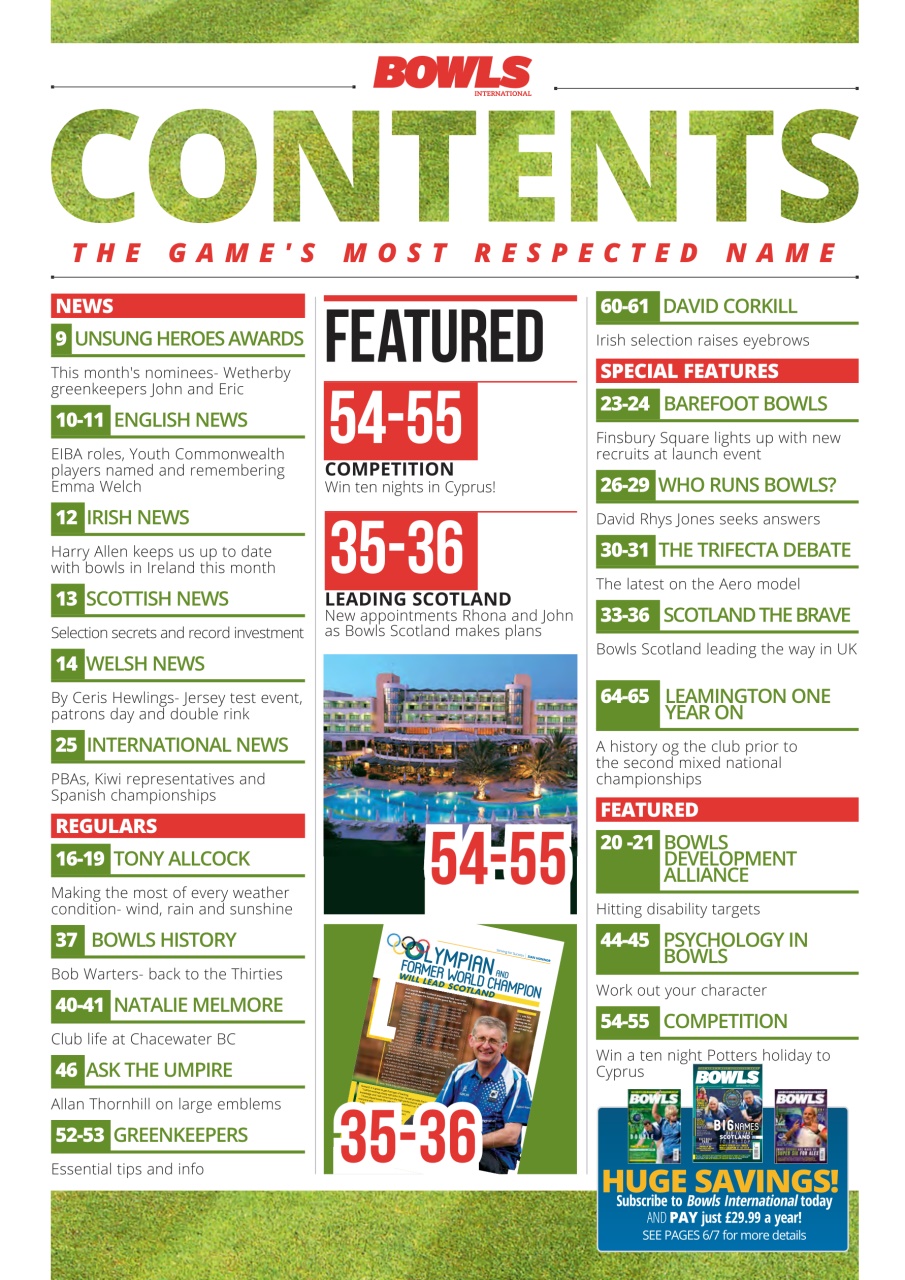 Bowls International Preview Pages