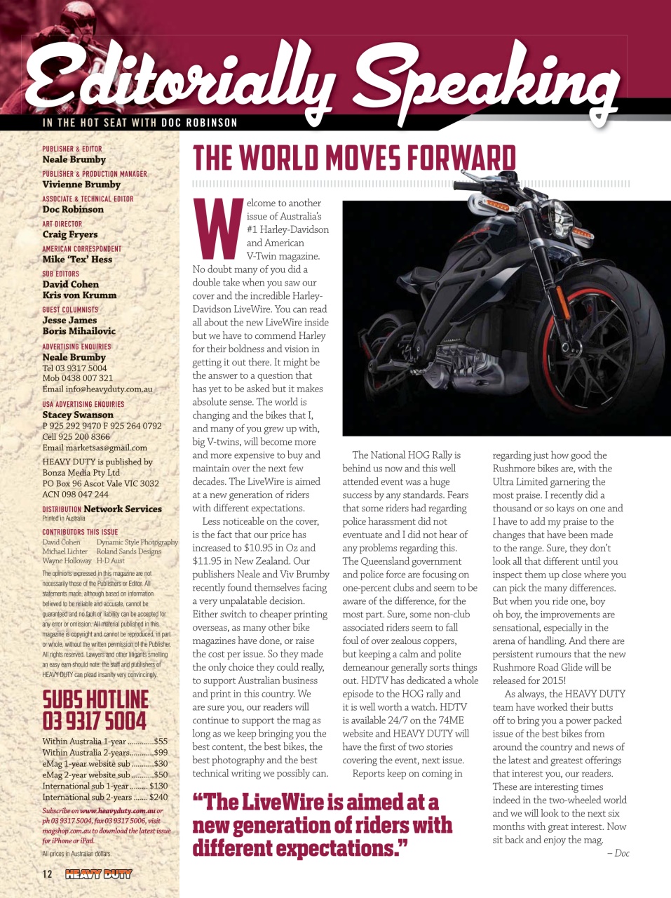 Heavy Duty Preview Pages