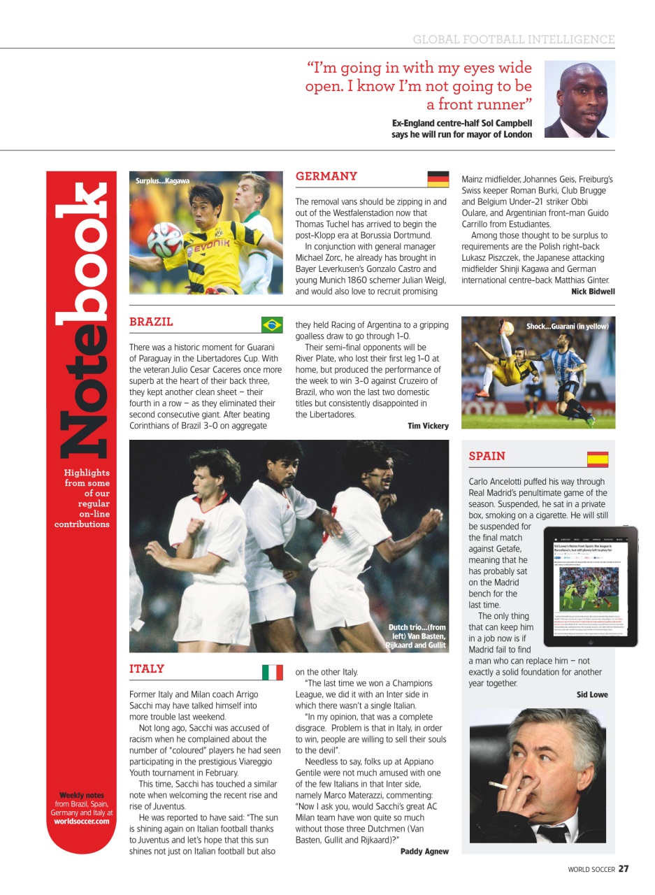 World Soccer Preview Pages