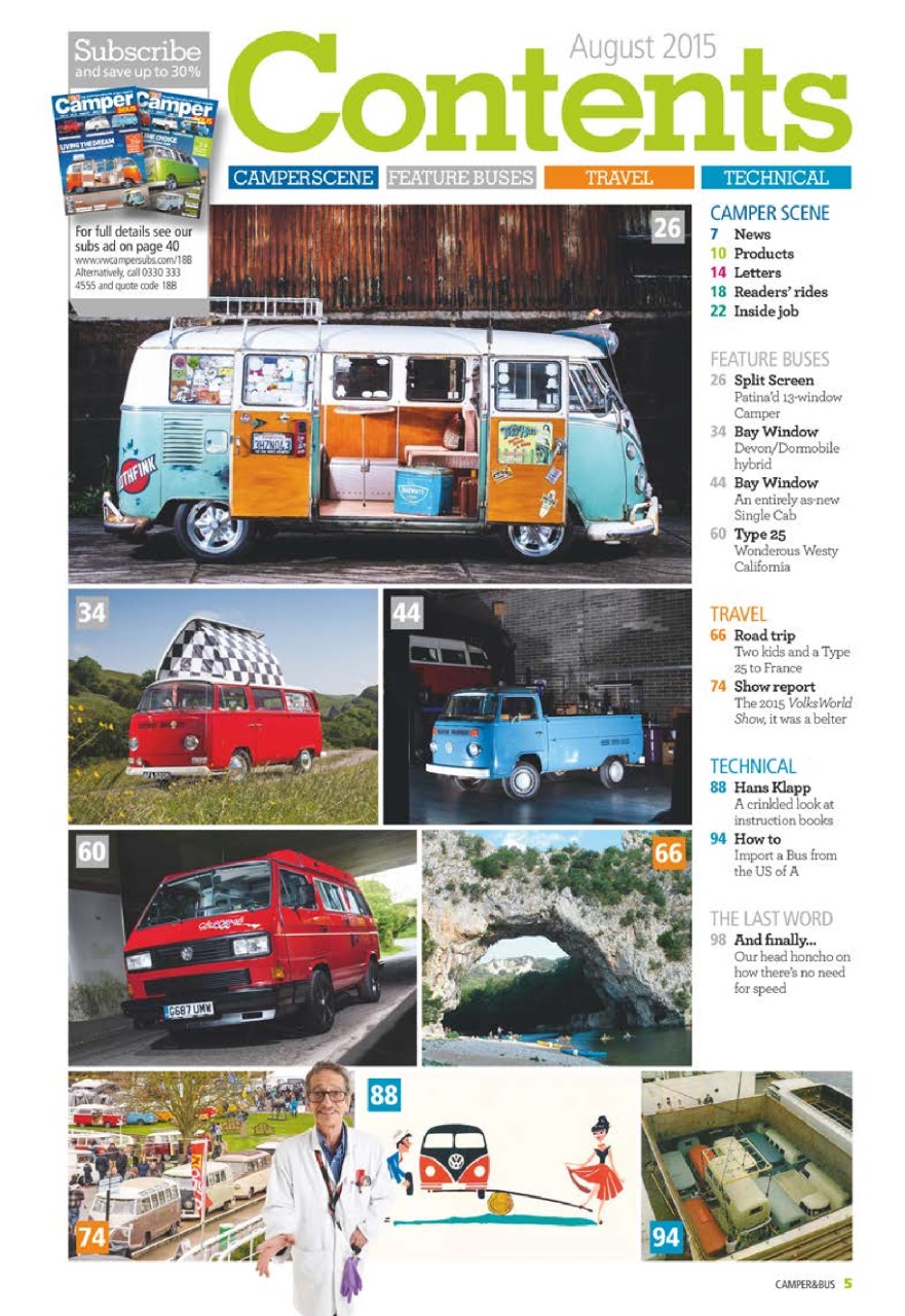 VW Camper Preview Pages