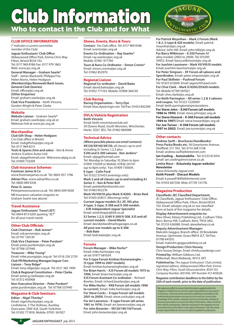 Jaguar Enthusiast Preview Pages