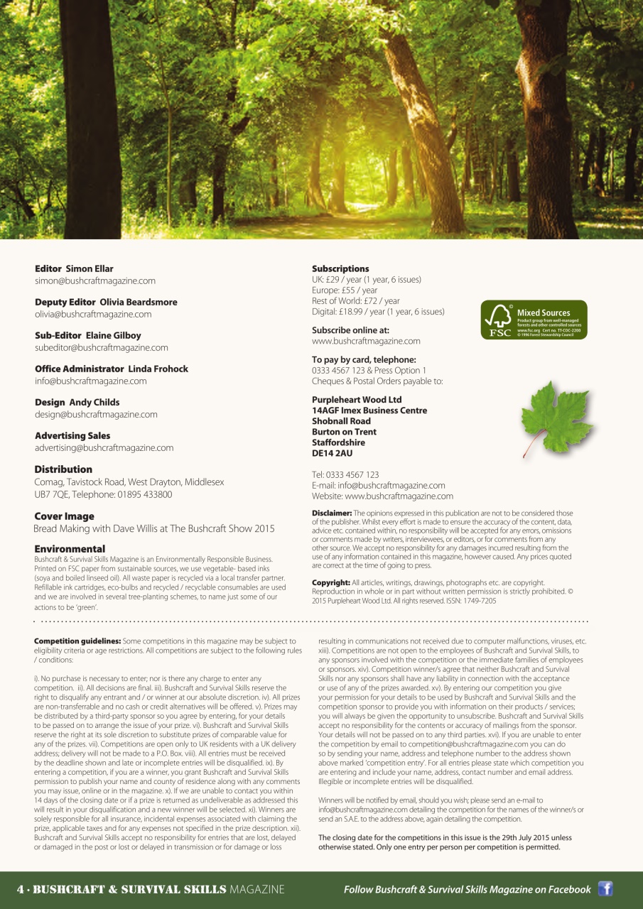 Bushcraft & Survival Skills Magazine Preview Pages