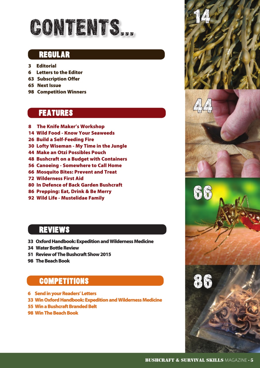 Bushcraft & Survival Skills Magazine Preview Pages
