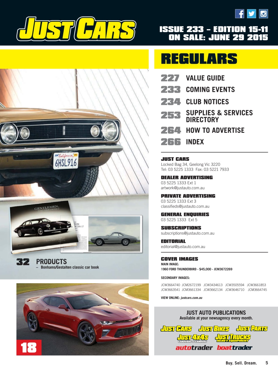 JUST CARS Preview Pages