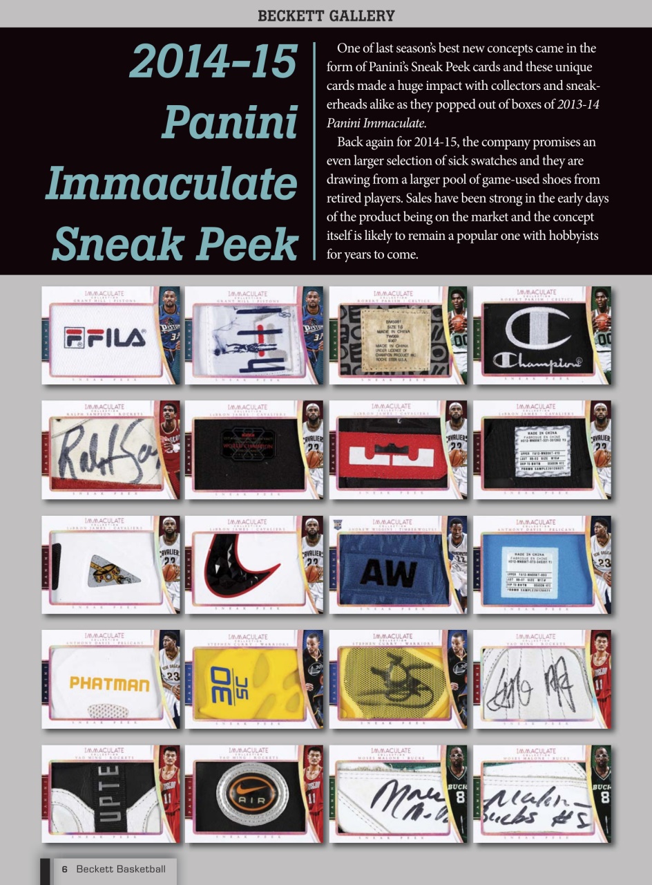 Beckett Basketball Magazine Preview Pages