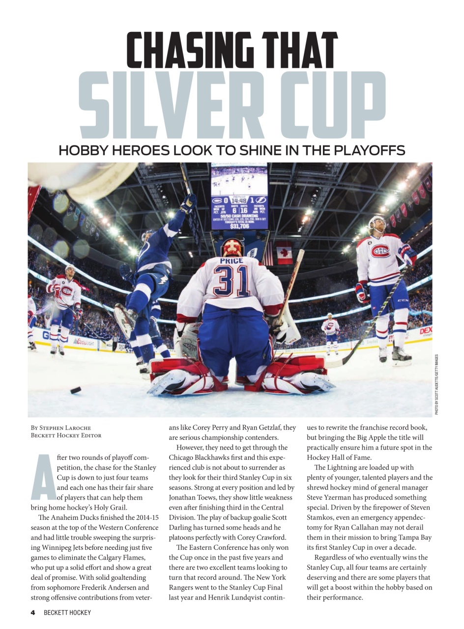 Beckett Hockey Magazine Preview Pages