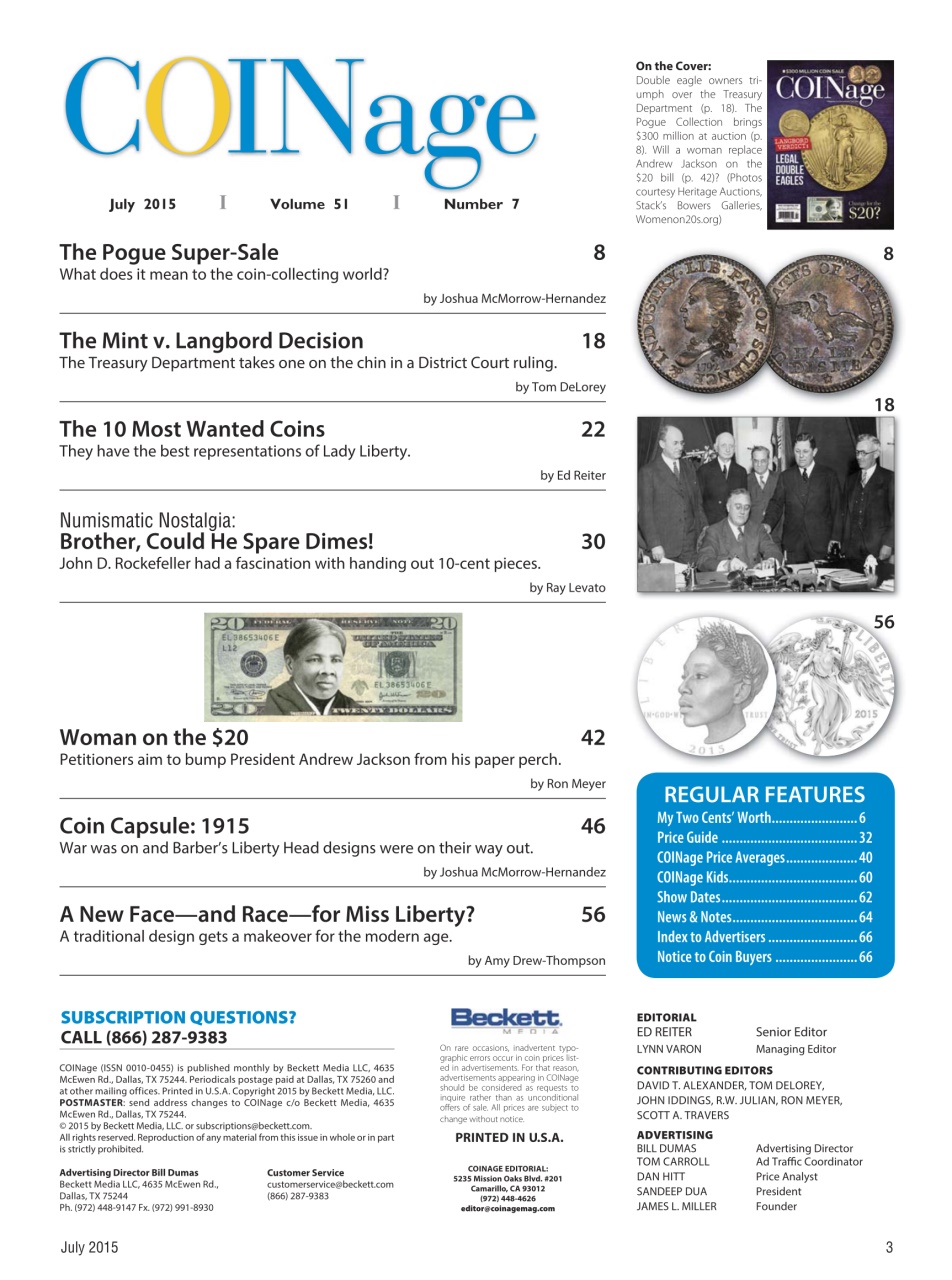 COINage Magazine Preview Pages