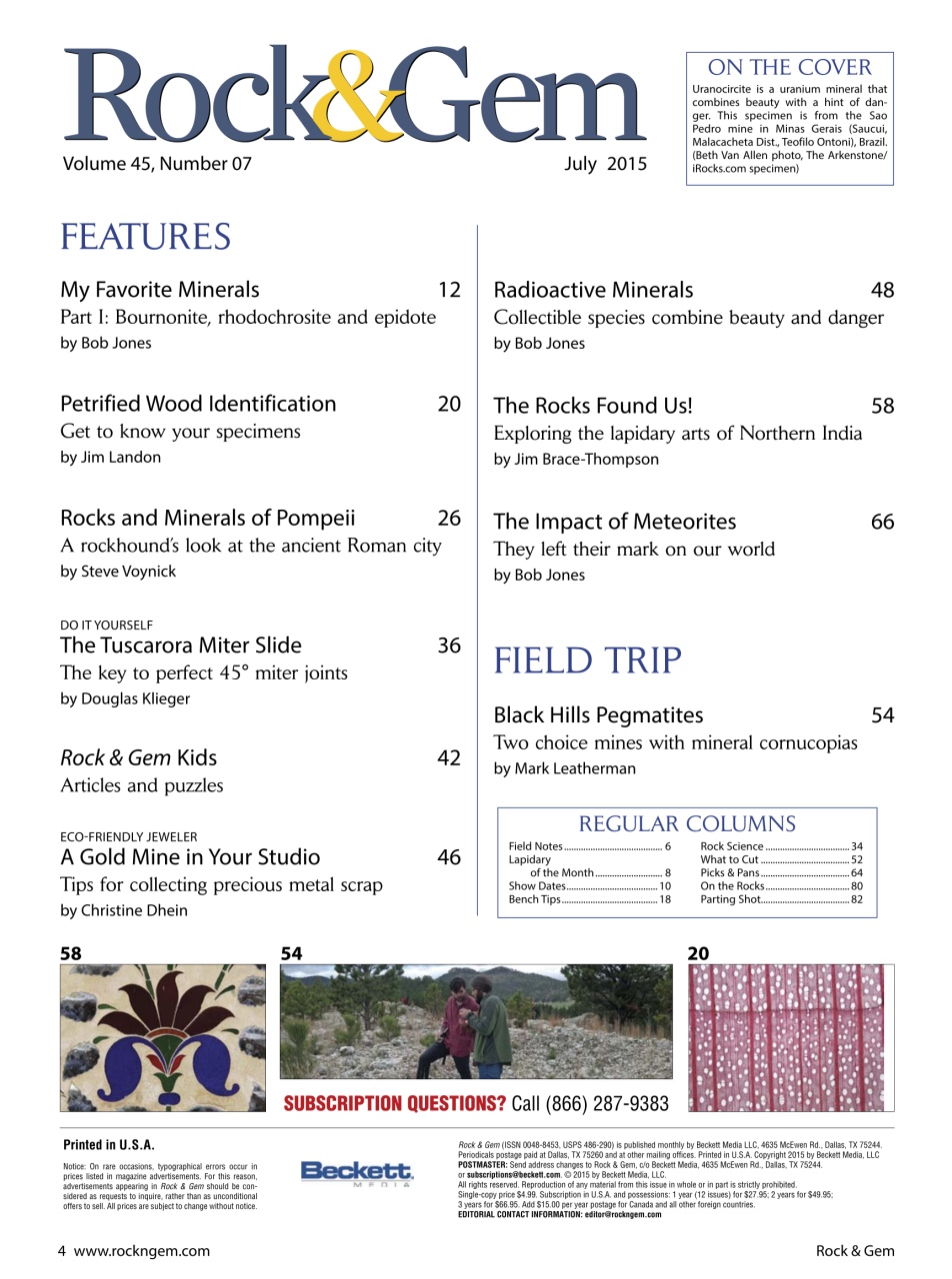 Rock&Gem Magazine Preview Pages