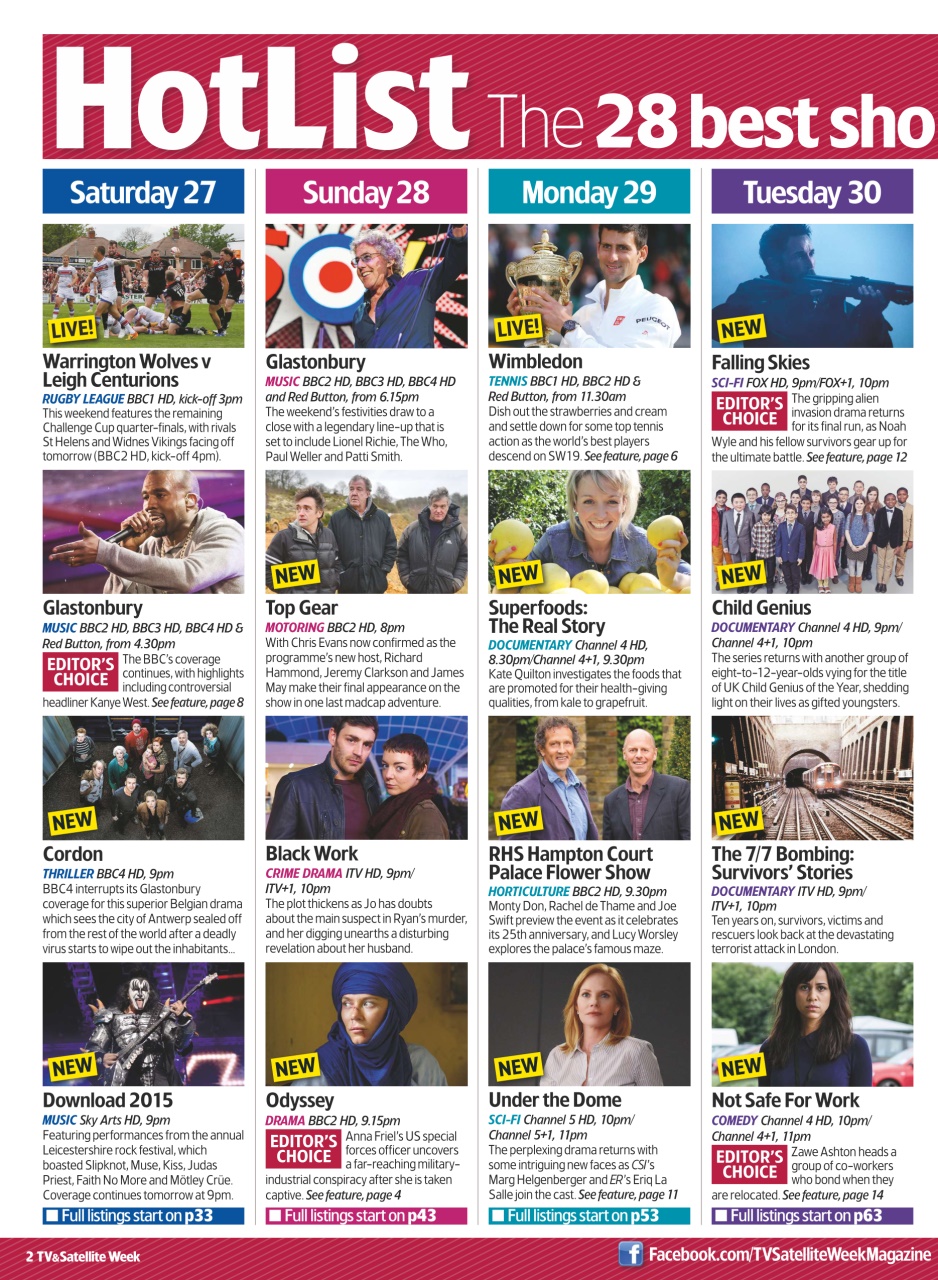 TV & Satellite Week Preview Pages