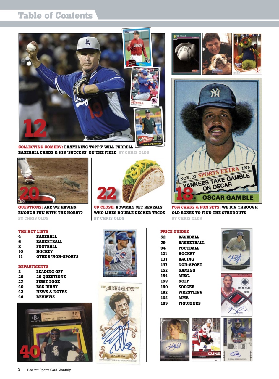 Sports Card Monthly Magazine Preview Pages