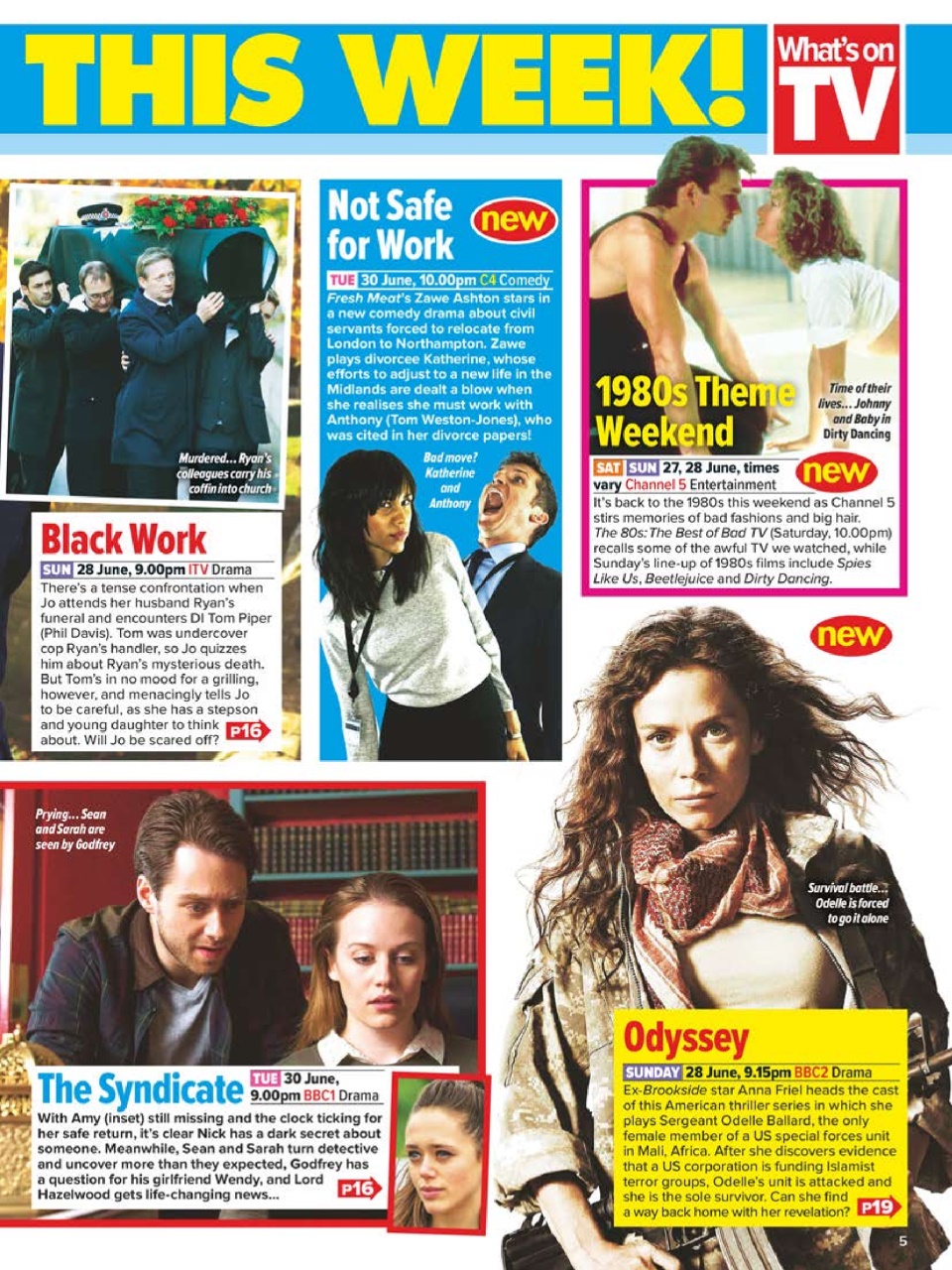 What's on TV Preview Pages