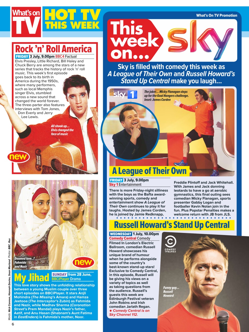 What's on TV Preview Pages