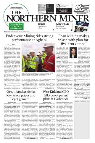 The Northern Miner issue Vol. 101 No. 19