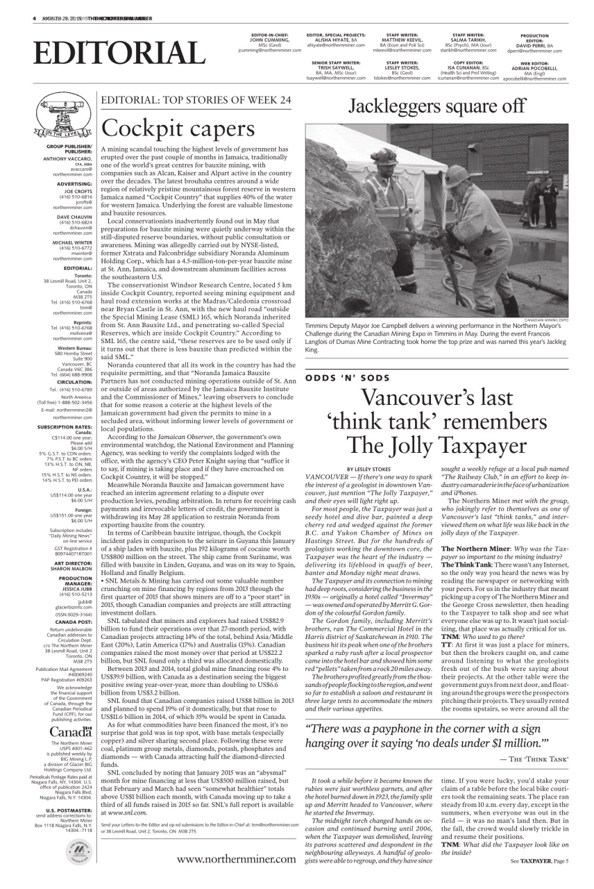 The Northern Miner Preview Pages