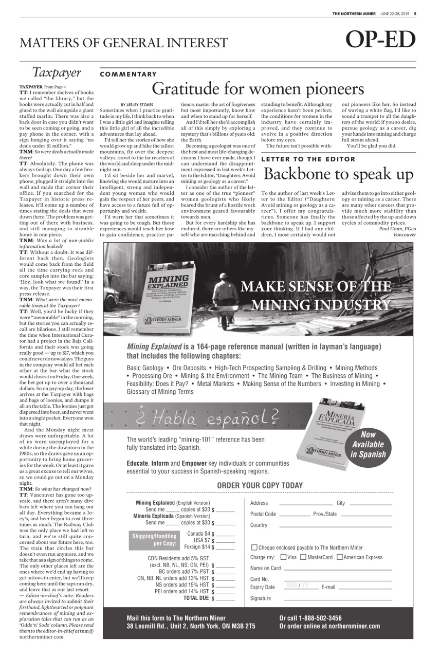 The Northern Miner Preview Pages
