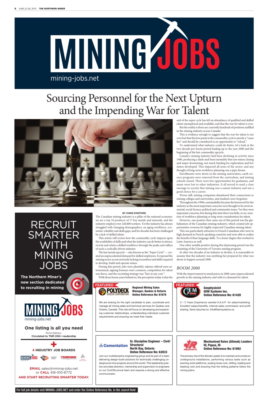 The Northern Miner Preview Pages