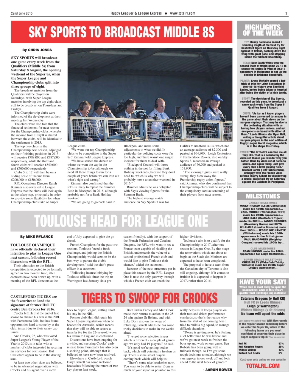 League Express Preview Pages