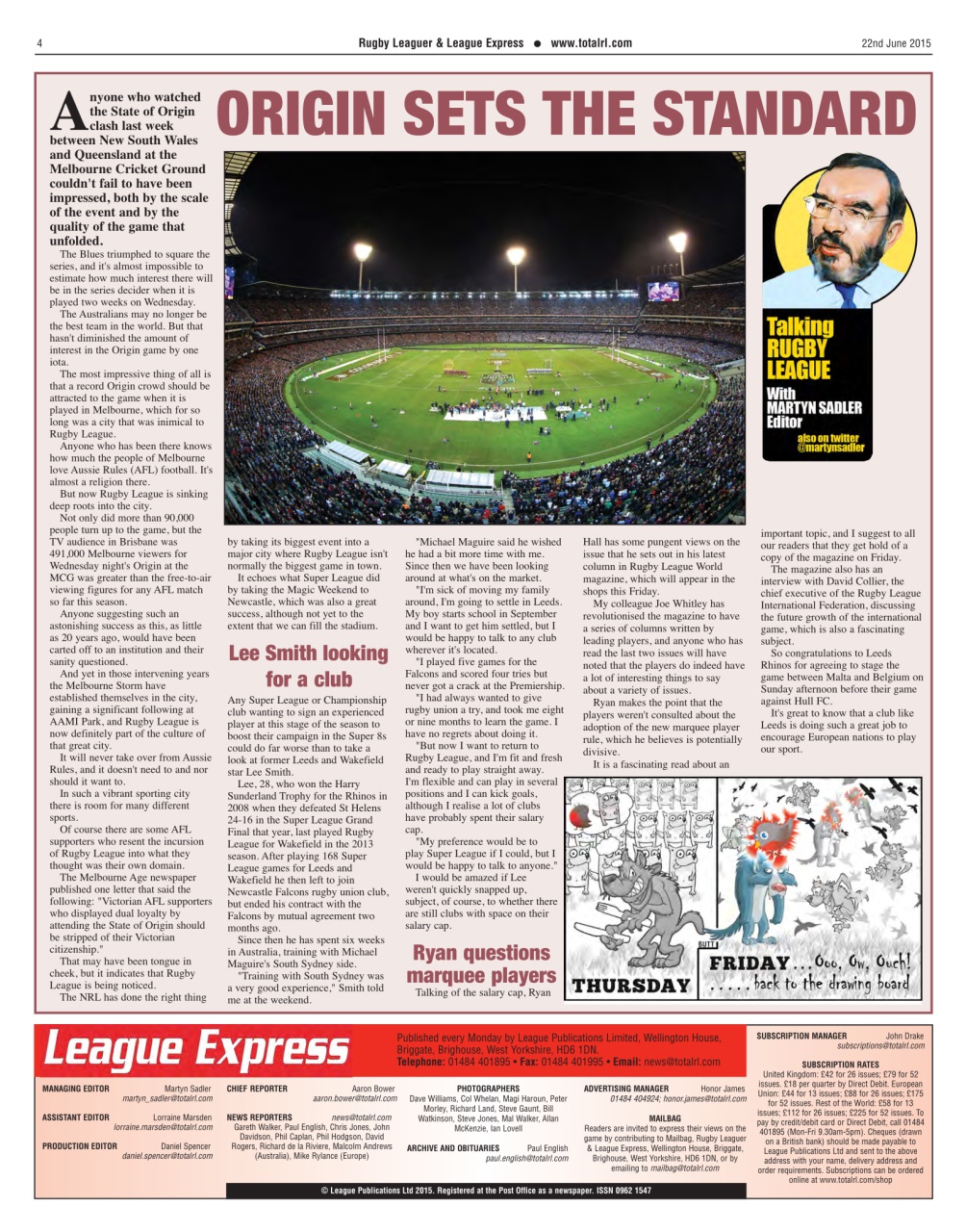 League Express Preview Pages