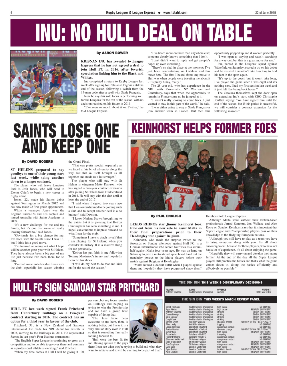 League Express Preview Pages