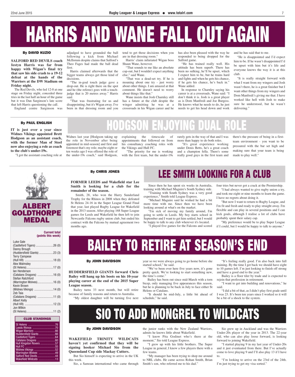League Express Preview Pages