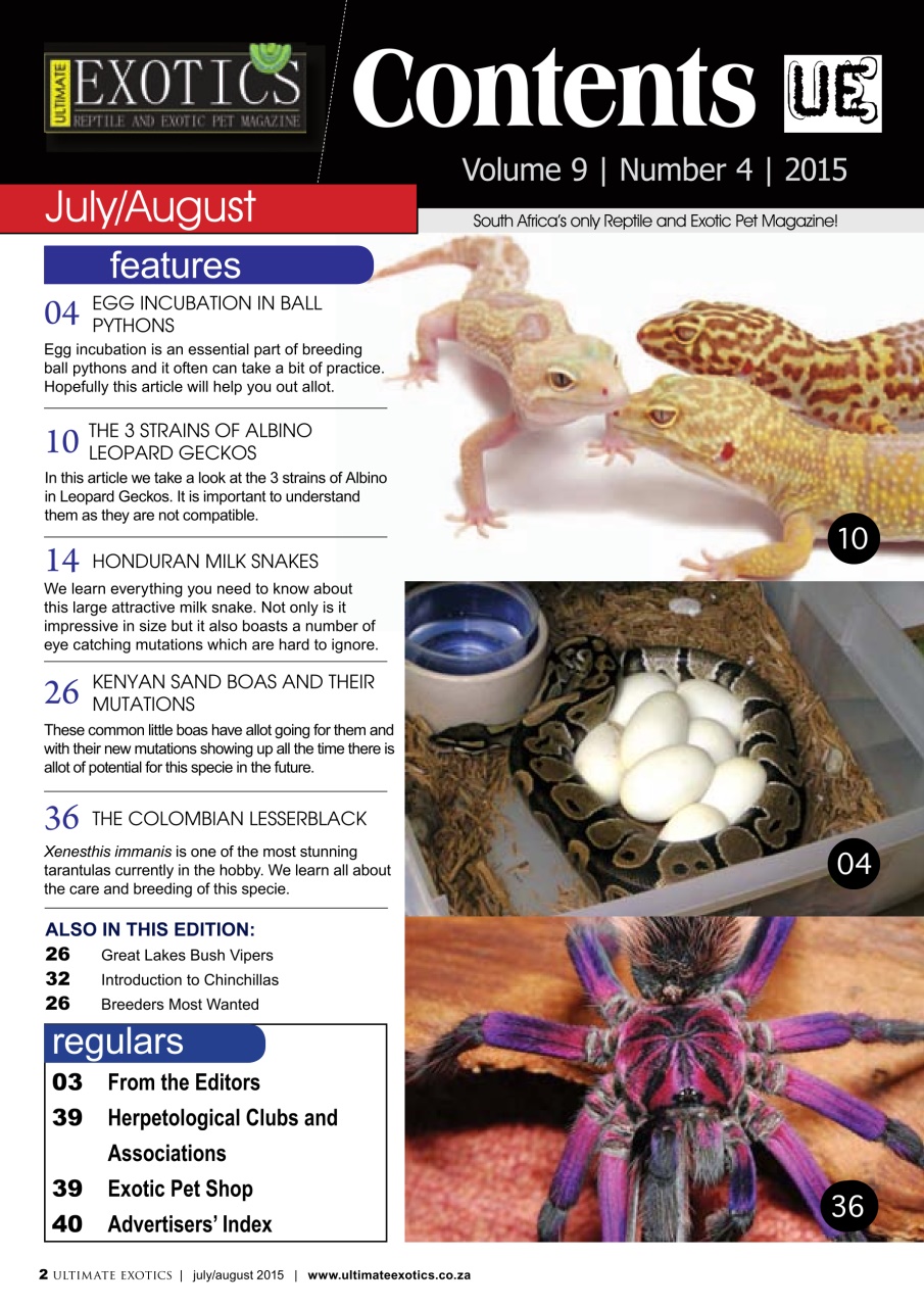 Ultimate Exotics Preview Pages