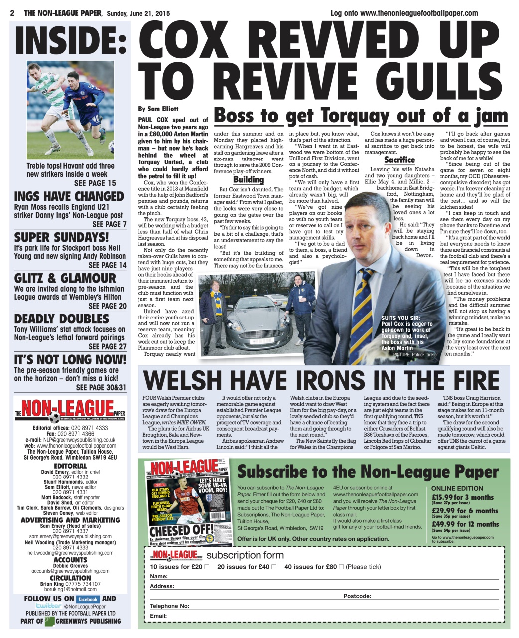 The Non-League Football Paper Preview Pages