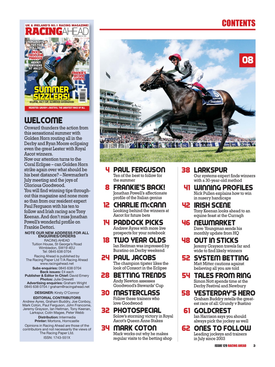 Racing Ahead Preview Pages