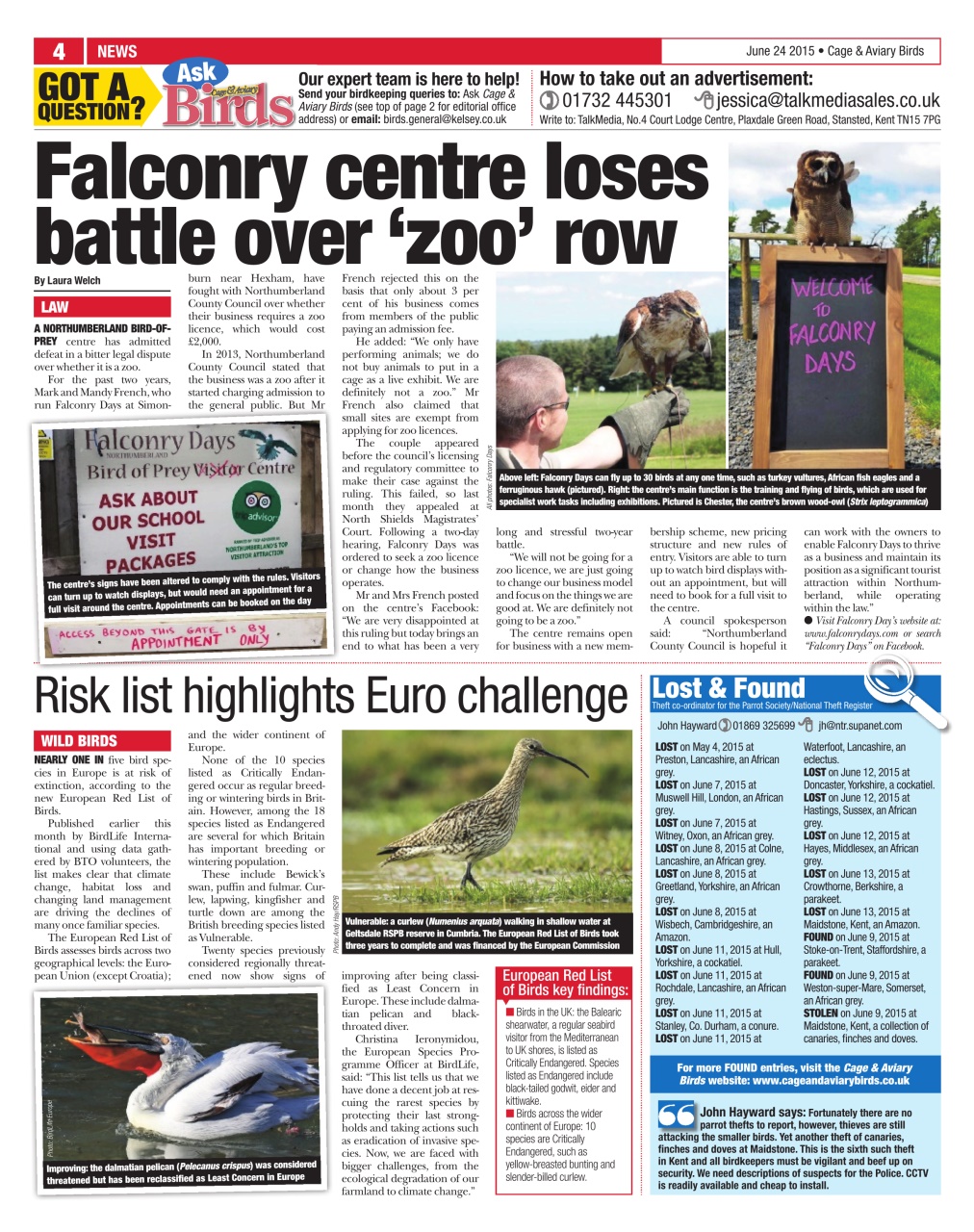 Cage & Aviary Birds Preview Pages