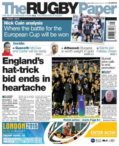 The Rugby Paper issue 21st June 2015