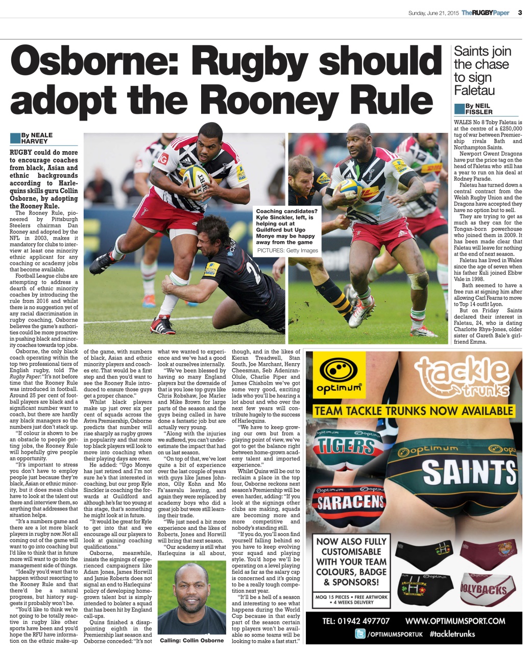 The Rugby Paper Preview Pages