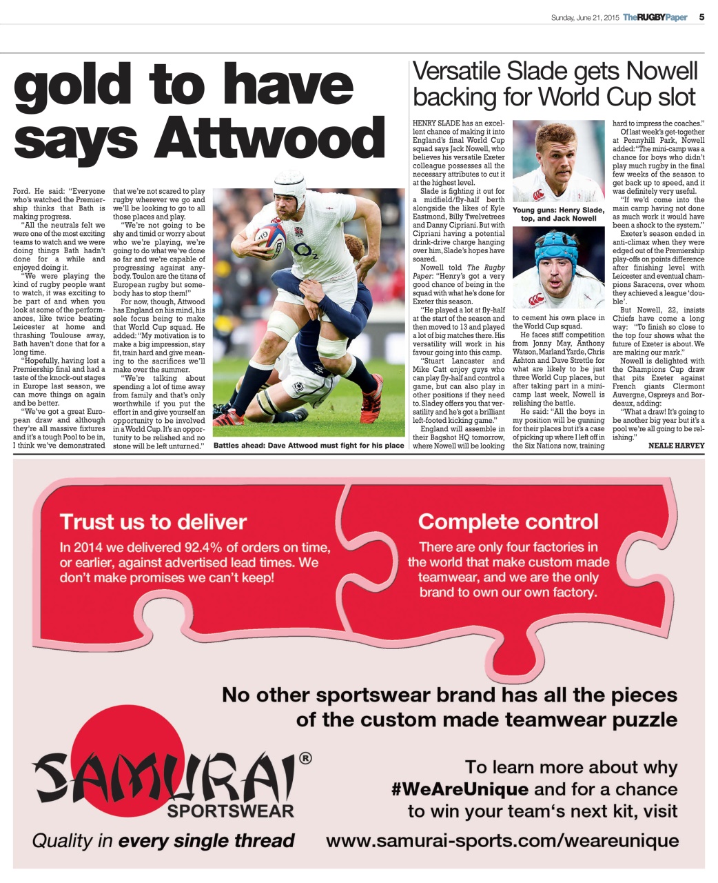The Rugby Paper Preview Pages