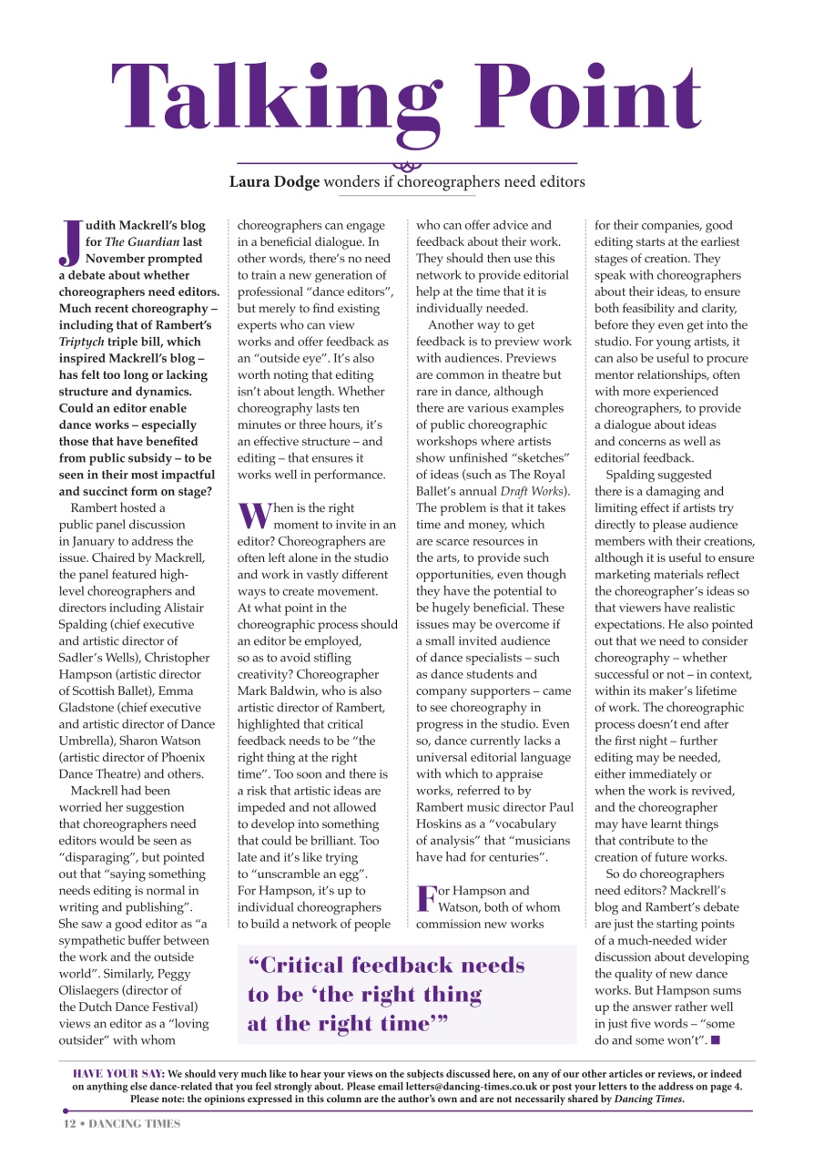 Dancing Times Preview Pages