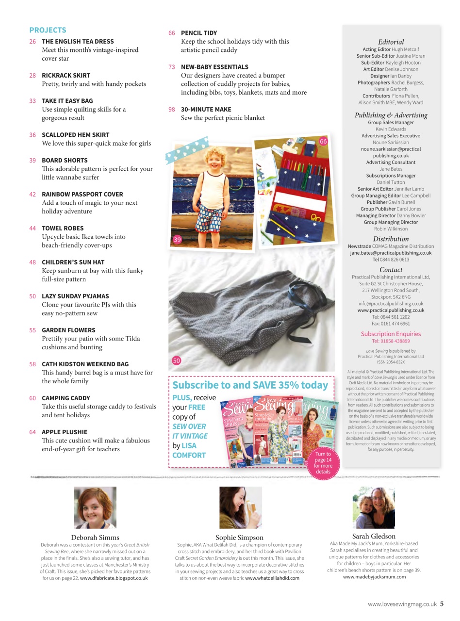 Love Sewing Preview Pages