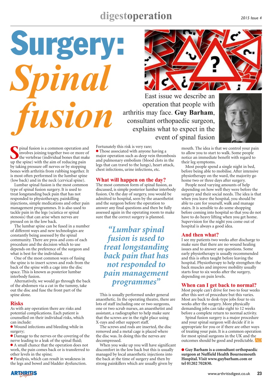 Arthritis Digest Preview Pages